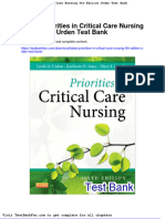 Dwnload Full Latest Priorities in Critical Care Nursing 6th Edition Urden Test Bank PDF
