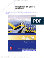 Dwnload Full Avanti Beginning Italian 4th Edition Aski Solutions Manual PDF