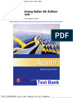 Dwnload Full Avanti Beginning Italian 4th Edition Aski Test Bank PDF