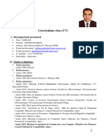 Curriculum Vitæ (CV) : I. Renseignement Personnels