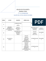 HORARIO Filosofia Usal 22/23