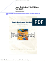 Dwnload Full Basic Business Statistics 11th Edition Berenson Test Bank PDF