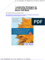 Dwnload Full Curriculum Leadership Strategies For Development and Implementation 4th Edition Glatthorn Test Bank PDF