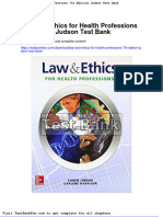 Dwnload Full Law and Ethics For Health Professions 7th Edition Judson Test Bank PDF