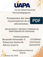 Adolescencia, Metodos y Tecnicas de Investigacion Psic, Tarea 3