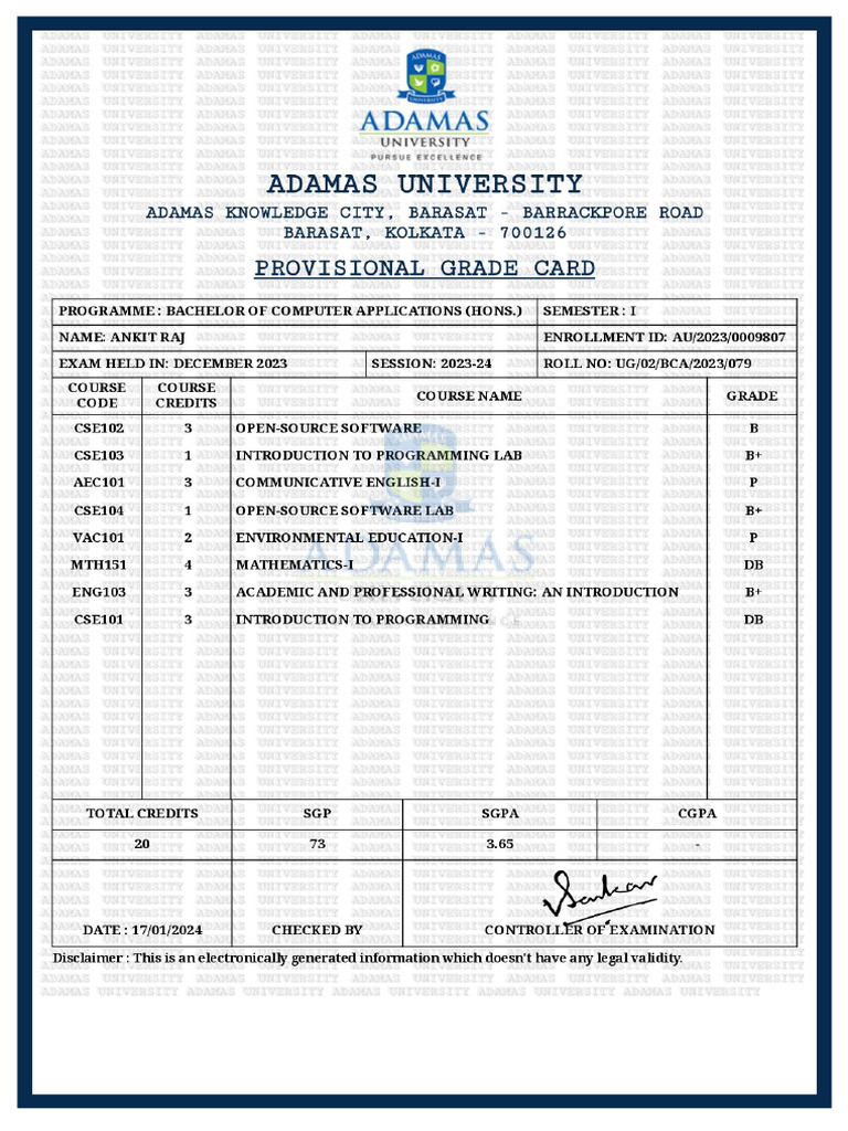 1st sem results page 0001 pdf