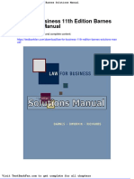 Dwnload Full Law For Business 11th Edition Barnes Solutions Manual PDF