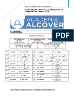 Tabla Derivadas