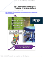 Dwnload Full Basic Clinical Laboratory Techniques 6th Edition Estridge Solutions Manual PDF