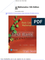 Dwnload Full Basic College Mathematics 10th Edition Lial Test Bank PDF