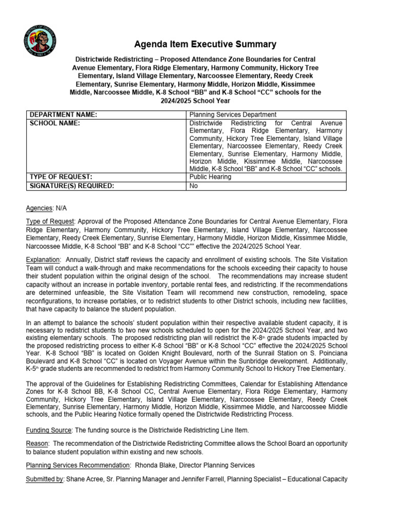 01 23 24 Districtwide Redistricting New K 8 School Bb And Cc Pdf