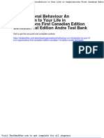 Dwnload Full Organizational Behaviour An Introduction To Your Life in Organizations First Canadian Edition Canadian 1st Edition Andre Test Bank PDF