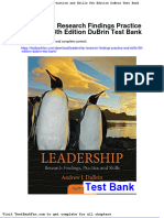Dwnload Full Leadership Research Findings Practice and Skills 8th Edition Dubrin Test Bank PDF