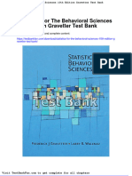 Dwnload Full Statistics For The Behavioral Sciences 10th Edition Gravetter Test Bank PDF