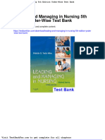 Dwnload Full Leading and Managing in Nursing 5th Edition Yoder Wise Test Bank PDF