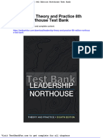 Dwnload Full Leadership Theory and Practice 8th Edition Northouse Test Bank PDF