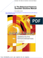 Dwnload Full Statistics For The Behavioral Sciences 9th Edition Gravetter Solutions Manual PDF