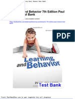 Dwnload Full Learning and Behavior 7th Edition Paul Chance Test Bank PDF