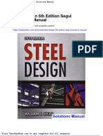 Dwnload Full Steel Design 5th Edition Segui Solutions Manual PDF