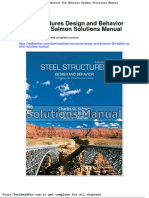 Dwnload Full Steel Structures Design and Behavior 5th Edition Salmon Solutions Manual PDF