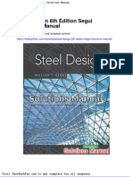 Dwnload Full Steel Design 6th Edition Segui Solutions Manual PDF