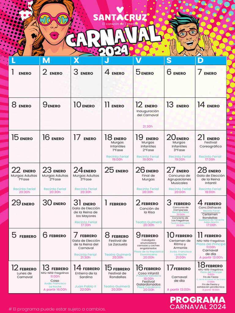 Calendario Carnaval Sc 2024 03 PDF Carnaval Eventos de