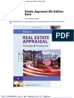 Dwnload Full Basic Real Estate Appraisal 8th Edition Betts Test Bank PDF