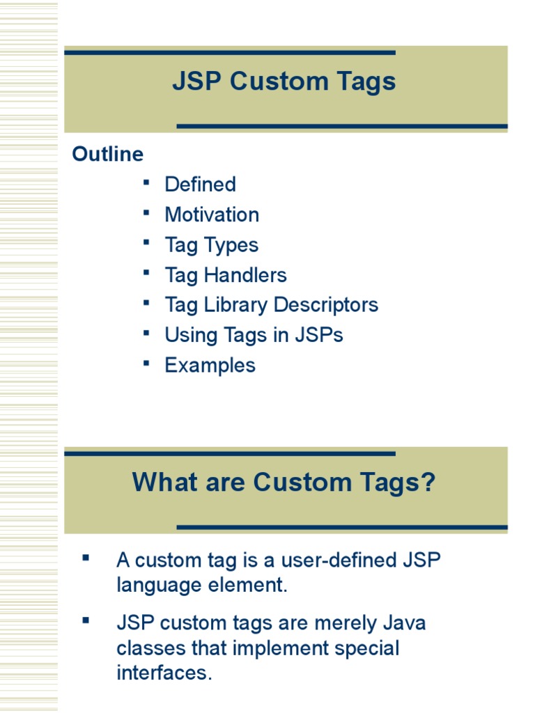 JSP Custom Tags | Java Server Pages | Java Servlet