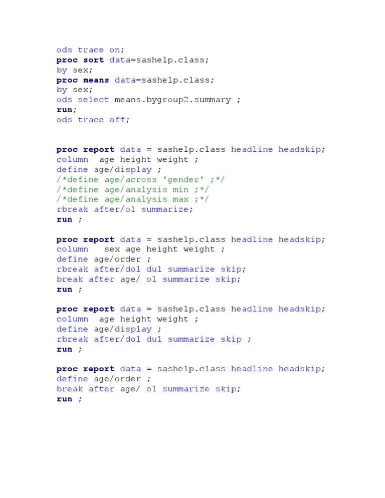 SAS Data Analysis and Reporting | PDF
