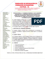 CONVOCATORIA CONGRESO C.E.F.O.M. - B.