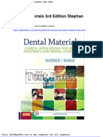 Dwnload Full Dental Materials 3rd Edition Stephan Test Bank PDF