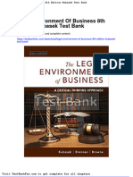 Dwnload Full Legal Environment of Business 8th Edition Kubasek Test Bank PDF