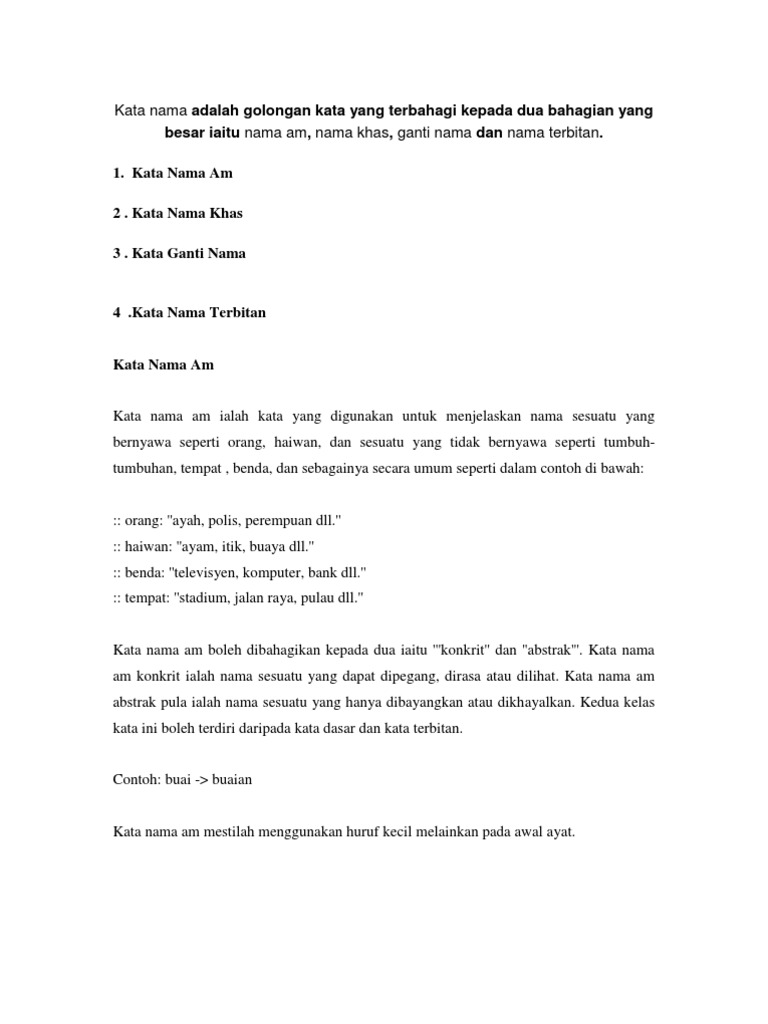 Golongan Kata Pdf