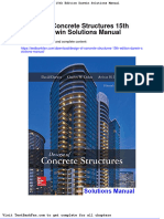 Dwnload Full Design of Concrete Structures 15th Edition Darwin Solutions Manual PDF