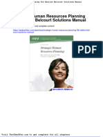 Dwnload Full Strategic Human Resources Planning 5th Edition Belcourt Solutions Manual PDF