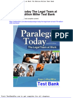 Dwnload Full Paralegal Today The Legal Team at Work 7th Edition Miller Test Bank PDF