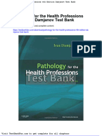 Dwnload Full Pathology For The Health Professions 4th Edition Damjanov Test Bank PDF