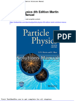 Dwnload Full Particle Physics 4th Edition Martin Solutions Manual PDF