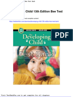 Dwnload Full Developing Child 13th Edition Bee Test Bank PDF