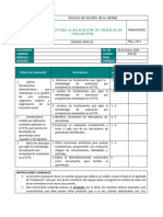 Rúbrica para La Evaluación de Instrumento de Evaluación