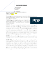 Minuta Contrato Laboral de Servicio Domestico Por Dias