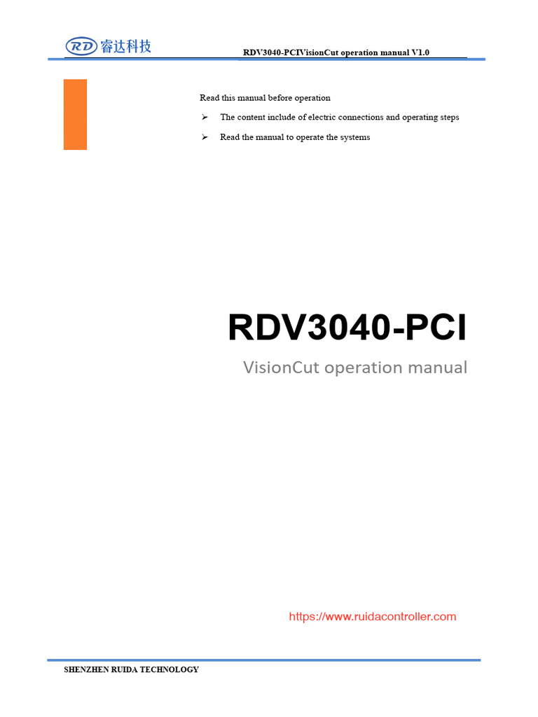 Rdv3040 pcivisioncut operation manual v1 0 pdf device driver