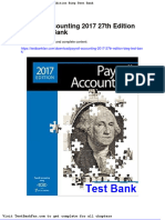 Dwnload Full Payroll Accounting 2017 27th Edition Bieg Test Bank PDF