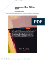 Dwnload Full Behavior Management 2nd Edition Maag Test Bank PDF
