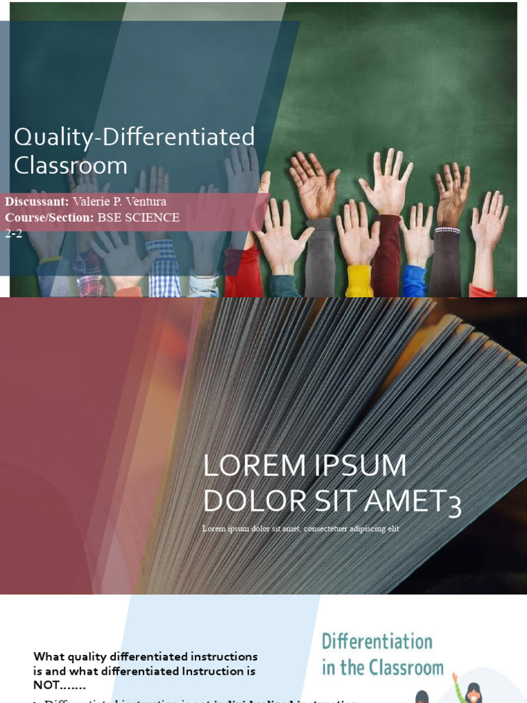 Quality-Differentiated Classroom | PDF | Wellness | Science & Mathematics