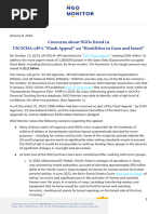 Concerns About OCHA Flash Appeal For Gaza - Jan 08 2024 - Nab4