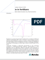 Phosphate in Fertilizers: Titration Application Note H-035