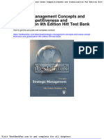 Dwnload Full Strategic Management Concepts and Cases Competitiveness and Globalization 9th Edition Hitt Test Bank PDF