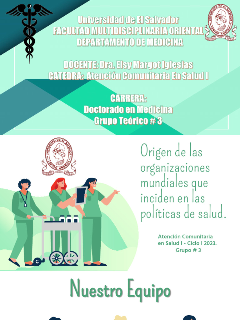 Origen de las organizaciones mundiales que inciden en las pol ticas de