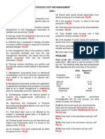 Quiz 1 StratCost Answer Key